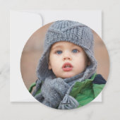 Rustic Reindeer Round-kerstfotokaart Feestdagenkaart (Achterkant)