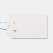 Rustic Reindeer Sleigh Bells Santa's Helper Cadeaulabel (Achterkant Horizontaal)