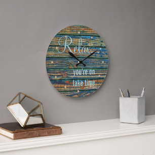 Rustic Relax Je Bent Op Meer Tijd Quote Grote Klok