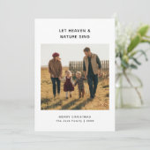 Rustic Religious Let Heaven & Nature Sing Family Feestdagenkaart (Staand voorkant)