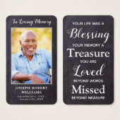 Rustic Remembrance Poem Foto Memorial Prayer Kaart (Voorkant /achterkant)