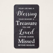 Rustic Remembrance Poem Foto Memorial Prayer Kaart (Achterkant)