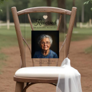Rustic Remembrance Wedding Acryl Gedenkteken Bord