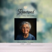 Rustic Remembrance Wedding Acryl Gedenkteken Bord (Neutraal)