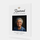 Rustic Remembrance Wedding Acryl Gedenkteken Bord (Hoek)