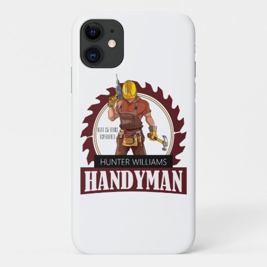 Rustic Repairman Construction Handyman Modern Case-Mate iPhone Case (Achterkant)