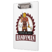 Rustic Repairman Construction Handyman Modern Klembord (Links)