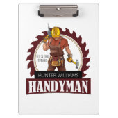 Rustic Repairman Construction Handyman Modern Klembord (Voorkant)