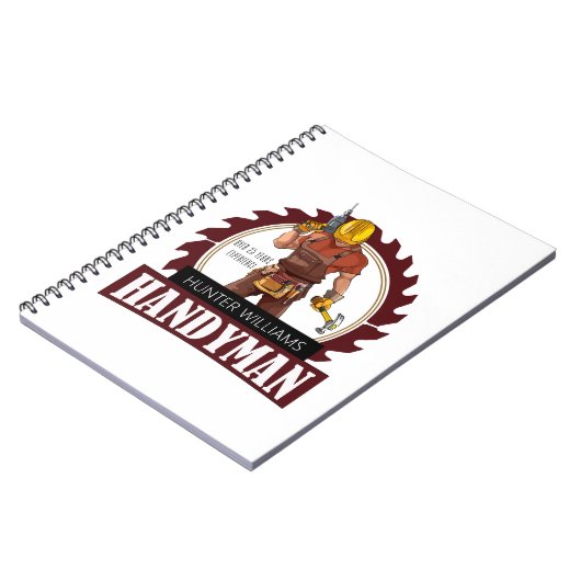 Rustic Repairman Construction Handyman Modern Notitieboek (Linkerzijde)