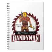 Rustic Repairman Construction Handyman Modern Notitieboek (Voorkant)