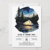 Rustic Retreat Kinderen Verjaardagsuitnodiging Kaart (Voorkant)