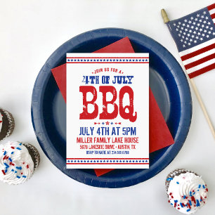Rustic Retro 4 juli BBQ Kaart