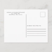 Rustic Retro Boho Rust Terracotta Save the Date Aankondigingskaart (Achterkant)