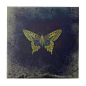 Rustic Retro Butterfly Tegeltje (Voorkant)