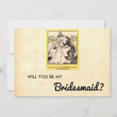 Rustic Retro Classic Funny Bridesmaid Card Kaart (Voorkant)