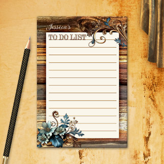 Rustic Retro Floral is bedoeld om lijst te doen Post-it® Notes