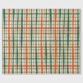 Rustic Retro-gebilderd kerstpatroon Cadeaupapier (Vlak)