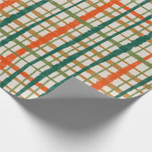 Rustic Retro-gebilderd kerstpatroon Cadeaupapier (Hoek)