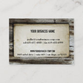 Rustic Retro  houten plaat Visitekaartje (Achterkant)