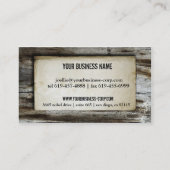 Rustic Retro  houten plaat Visitekaartje (Achterkant)