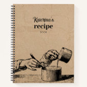 Rustic Retro  keukengerei voor koken Notitieboek (Voorkant)