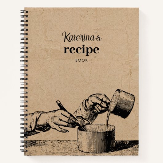 Rustic Retro  keukengerei voor koken Notitieboek (Voorkant)