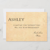 Rustic Retro Pop Art Funny Bridesmaid Card Kaart (Achterkant)