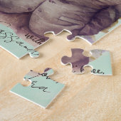 Rustic Retro  Rabbit Easter Eggs Basket Legpuzzel (Zijkant)