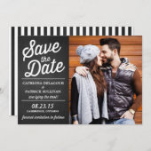 Rustic Retro-script | De bekendmaking van de datum Save The Date (Voorkant / Achterkant)