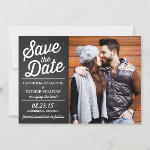 Rustic Retro-script   De bekendmaking van de datum Save The Date