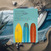 Rustic Retro Surfer met thema Afstuderen partij Kaart