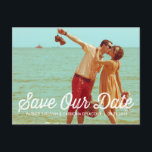 Rustic Retro Typografie Save the Date Briefkaart<br><div class="desc">Rustic Retro Typografie Sparen het  Briefkaart van de Datum sparen het datum briefkaart dat rustic retro manuscript bevat. Vergelijkbare objecten zijn te vinden in mijn gevonden objecten.</div>