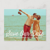 Rustic Retro Typografie Save the Date Briefkaart (Voorkant)