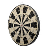 Rustic Retro Vintage Black and Brown  Dartbord (Voorkant Rechts)