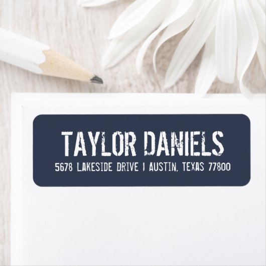 Rustic Return Address Labels | bewerkbare kleuren (Insitu)