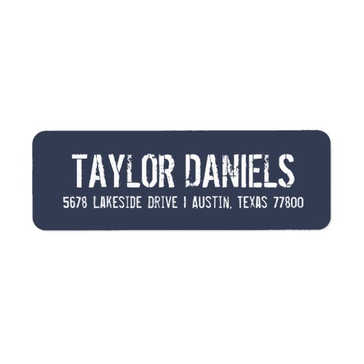 Rustic Return Address Labels | bewerkbare kleuren (Voorkant)