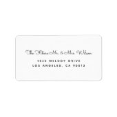 Rustic Return Address Wedding Invitation Rustic Etiket (Voorkant)