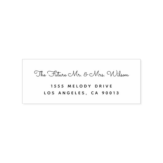 Rustic Return Address Wedding Invitation Rustic Rubberstempel (Afrduk)