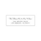 Rustic Return Address Wedding Invitation Rustic Zelfinktende Stempel (Design)