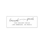 Rustic Return Address Wedding Invitation Rustic Zelfinktende Stempel (Design)