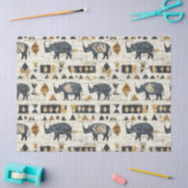 Rustic Rhino Tribal Pattern (1) Tissuepapier (Craft)