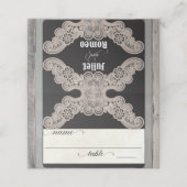 Rustic Ribbon & Lace - Salie Plaatskaartje (Buitenkant ongevouwen)