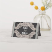 Rustic Ribbon & Lace - Salie Plaatskaartje (Achterkant)