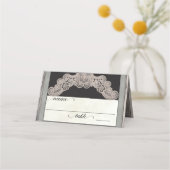 Rustic Ribbon & Lace - Salie Plaatskaartje (Voorkant)