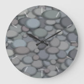 Rustic River Rock Clock Grote Klok (Voorkant)