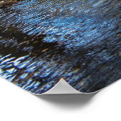 Rustic River Stream laat Natuur fotografie achter Poster (Hoek)