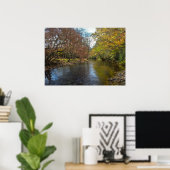 Rustic River Stream laat Natuur fotografie achter Poster (Thuiskantoor)