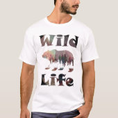 Rustic Roaming Beer Waterverf Wildlife T-shirt (Voorkant)