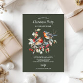 Rustic Robin Christmas Party Kaart