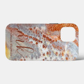 Rustic Rock Gold Marble Texture Custom Initialen Case-Mate iPhone Case (Achterkant (horizontaal))
